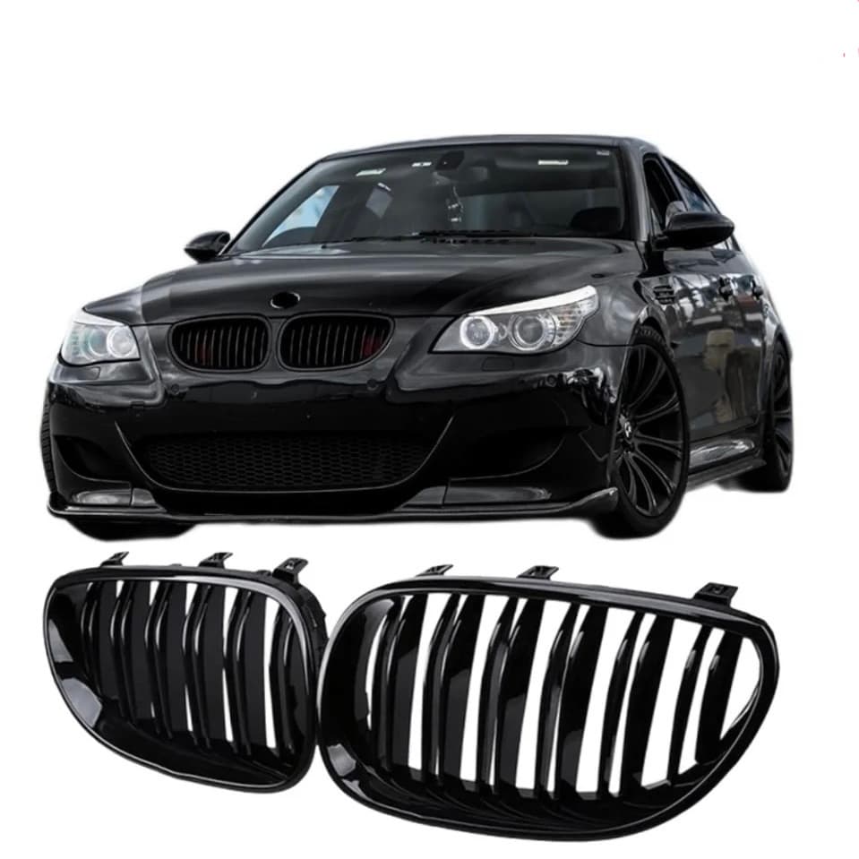 Двойни Бъбреци Черен Гланц За:BMW E60;E61;M5