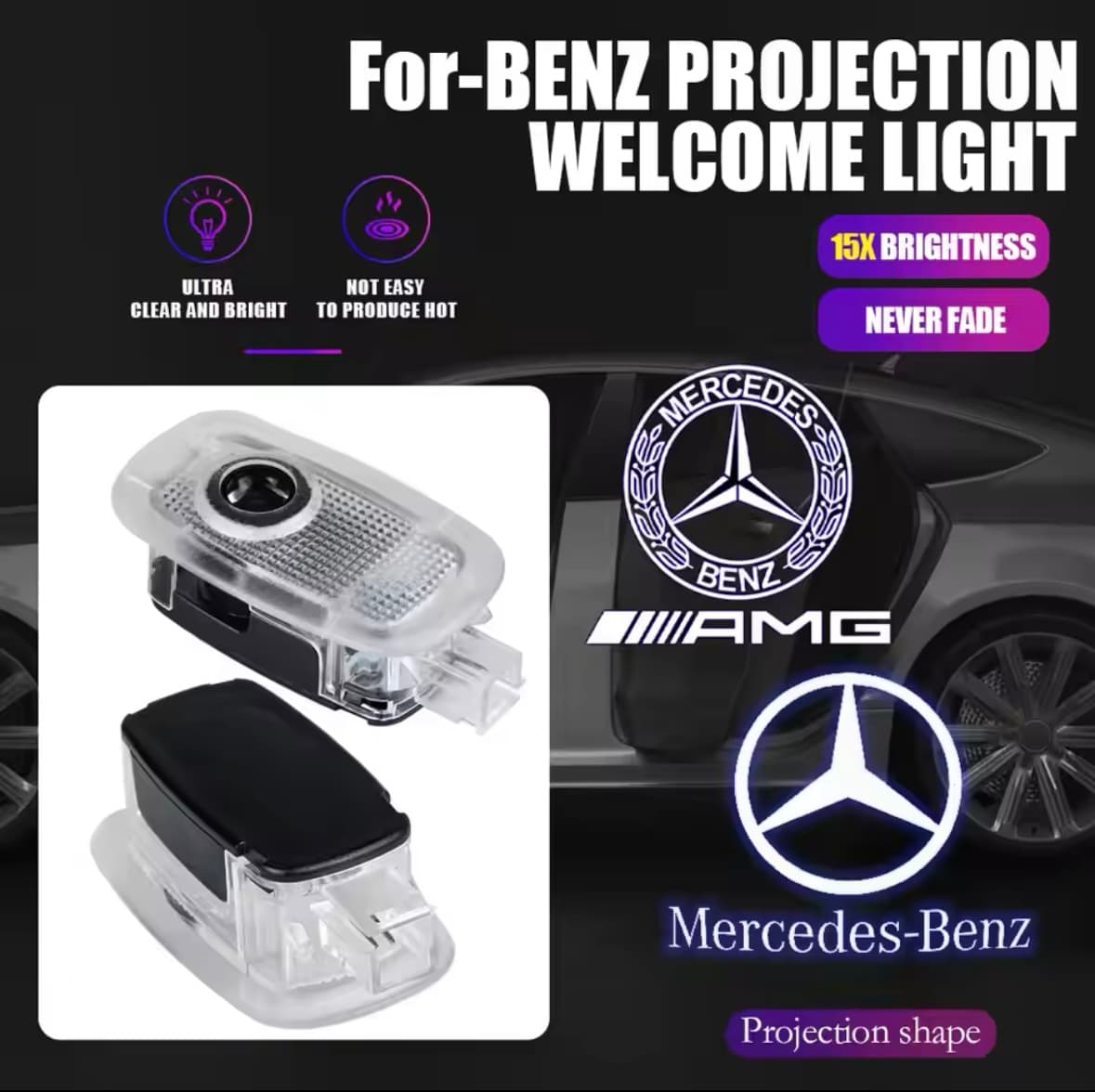 LED Лого Проектор Плафон За:Mercedes-Benz W221;C216;W447