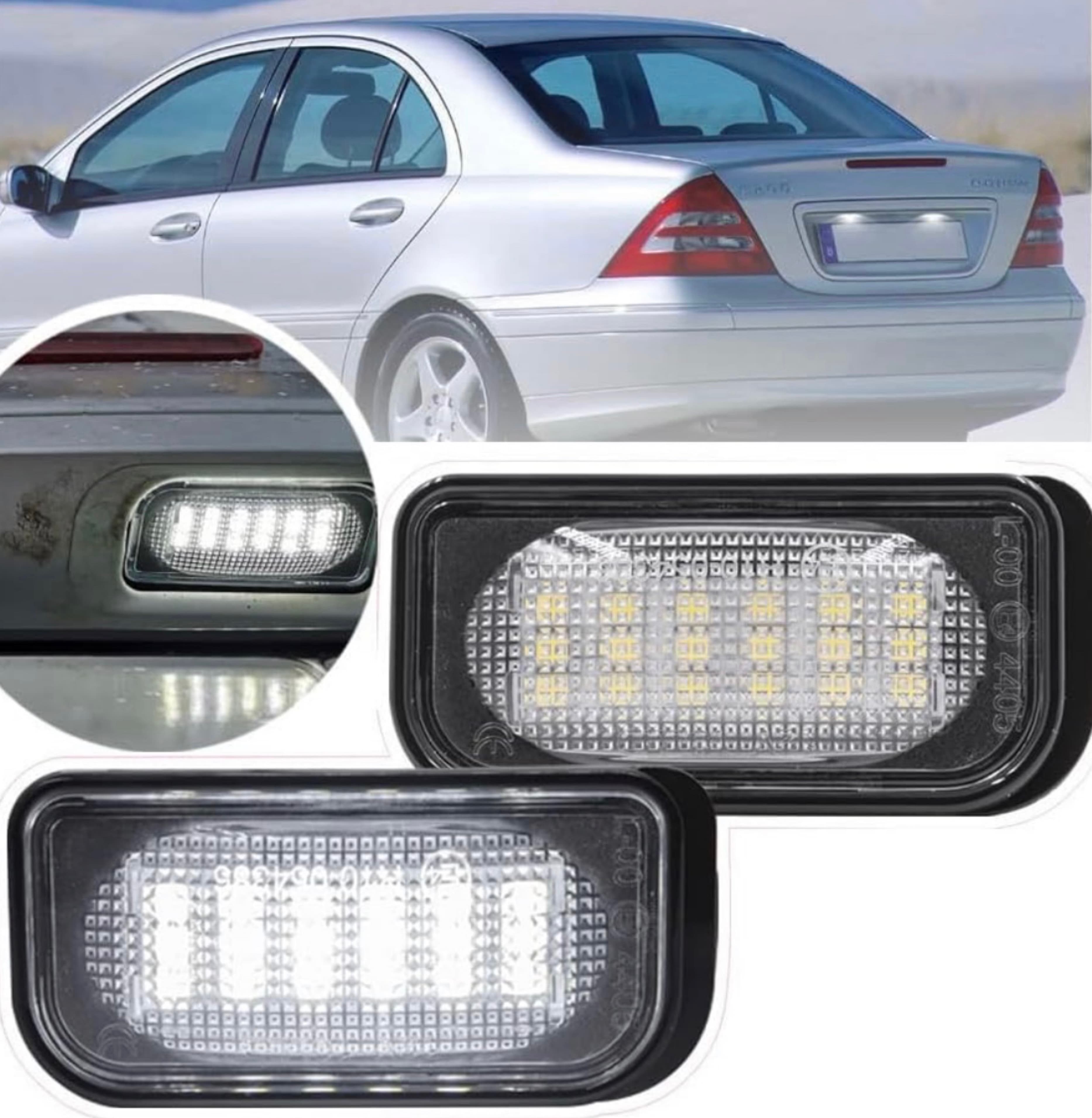 LED Плафони За Регистрационен Номер За:Mercedes A209;W203;W209;R230;Chrysler Crossfire